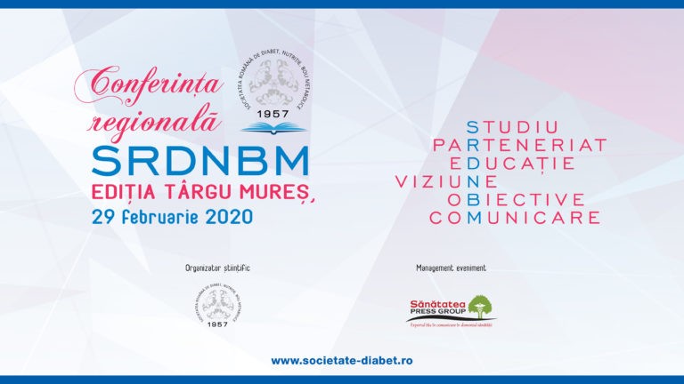 LIVE – Conferința regională a Societății Române de Diabet, Nutriție și Boli Metabolice – Târgu Mureș