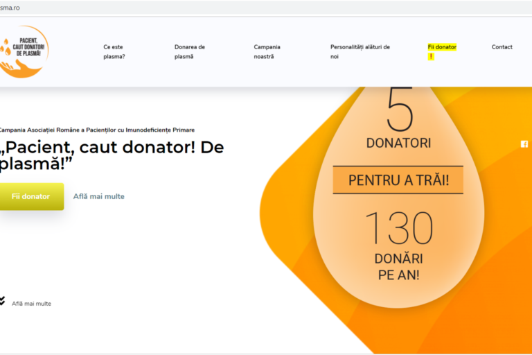 A fost lansat un site dedicat informarii privind donarea de plasma
