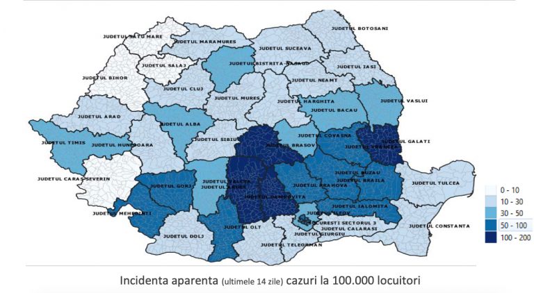 INSP: 1 din 10 cazuri de COVID-19 a fost înregistrat săptămâna trecută la personalul medical