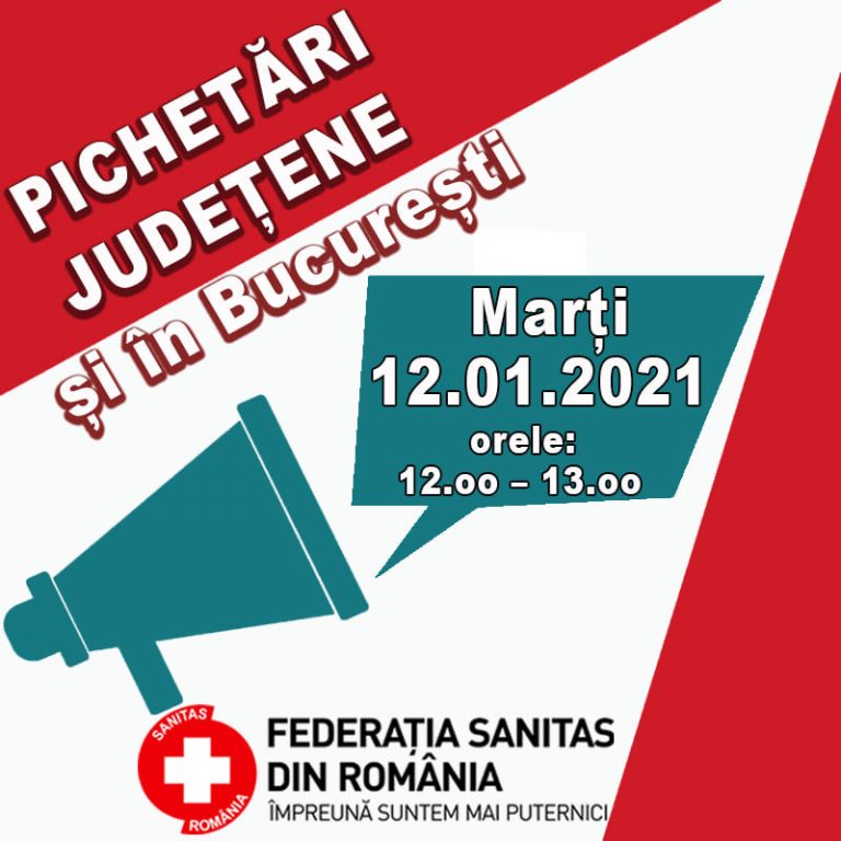 Federația Sanitas din România prostează mâine pentru revendicarea unor drepturi