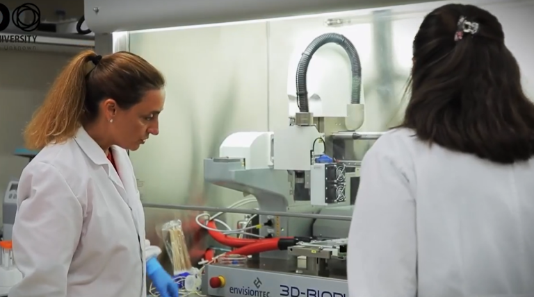 Un model bioprintat 3D al unei tumori, creat de o echipă de cercetători israelieni