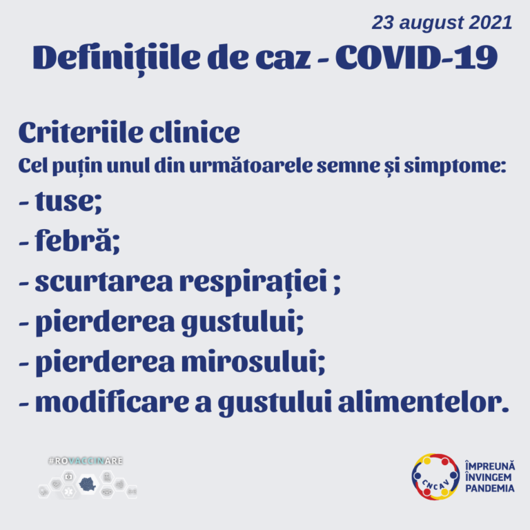 Metodologia de supraveghere a sindromului respirator acut cu noul coronavirus, actualizată