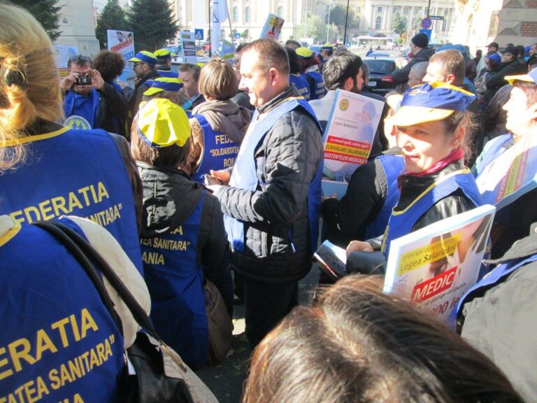 Proteste în Sănătate: „Solidaritatea Sanitară” a sesizat Ministerul Muncii pentru concilierea conflictului colectiv de muncă din sănătate