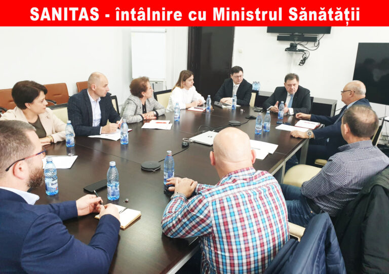 Biroul Executiv al Federației SANITAS s-a întâlnit cu ministrul Sănătății, Alexandru Rafila