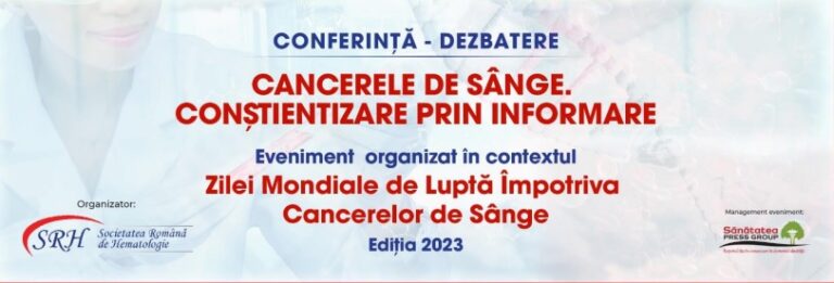 26 Mai, Ziua mondială de luptă împotriva cancerelor: Conferință organizată de Societatea Română de Hematologie