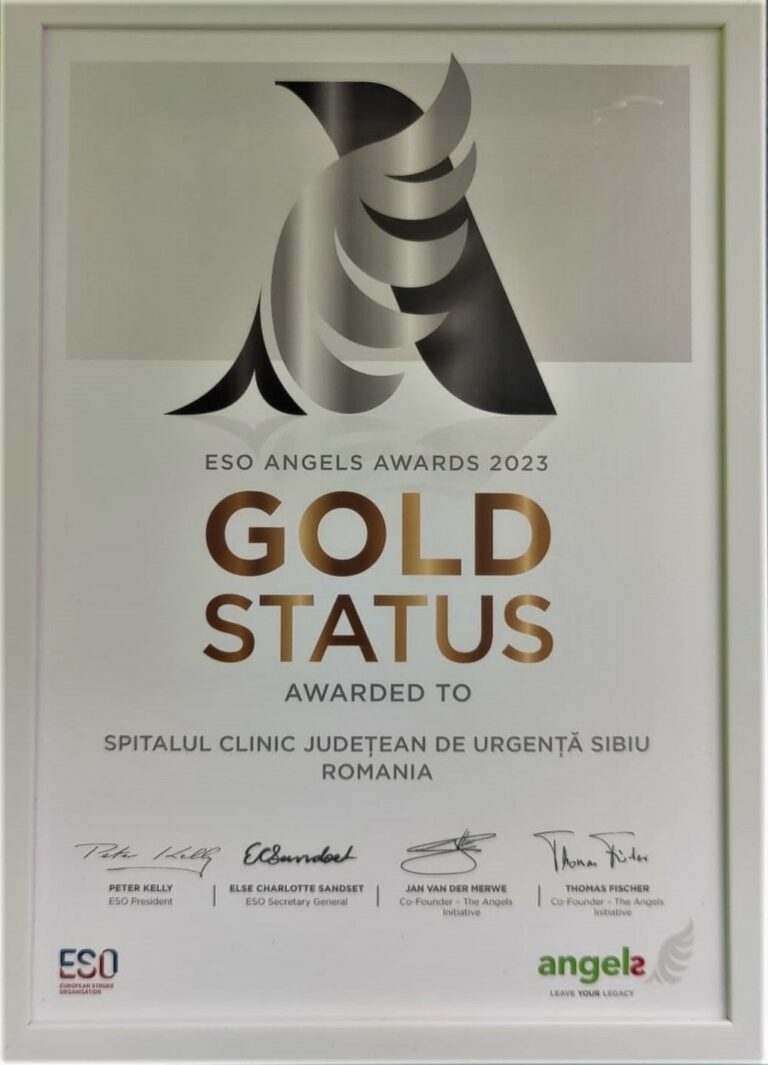 Secția Clinică Neurologie a SCJU Sibiu, medaliată cu aur pentru a treia oară la Congresul Societății de Neurologie