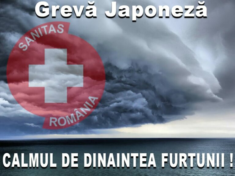 Sanitas, 7 iunie – Greva japoneză în spitalele românești: „Nimeni nu mai acceptă ”jumătăți de măsură”!