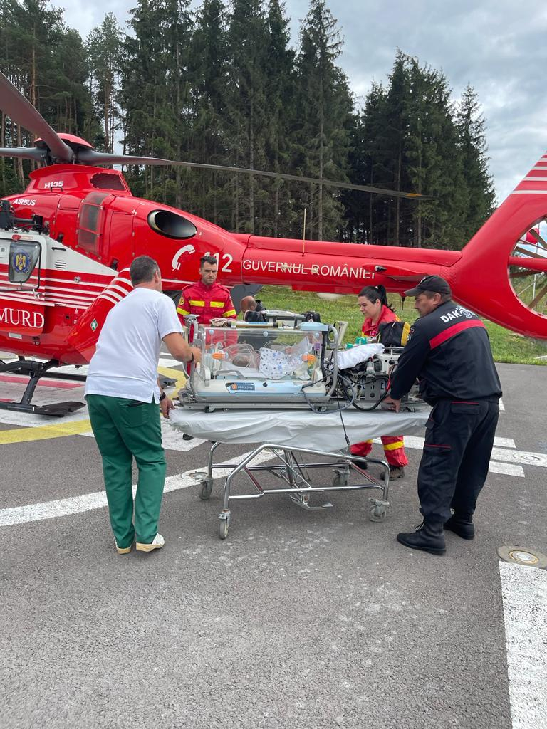 Prima operațiune de transport pacient pe heliportul SJU Miercurea-Ciuc