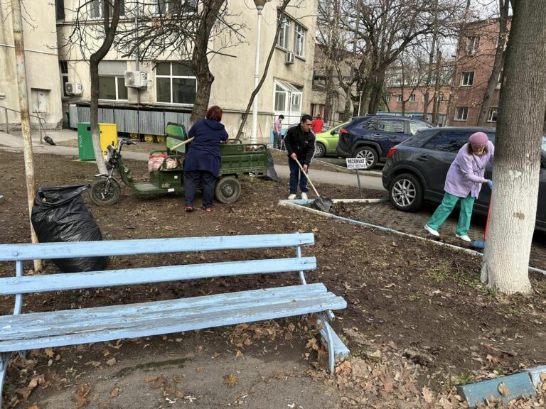 (FOTO) „Ora verde” la Institutul de Pneumoftiziologie „Marius Nasta” din Capitală: „Plantăm flori, facem curat și, cel mai important, suntem împreună””
