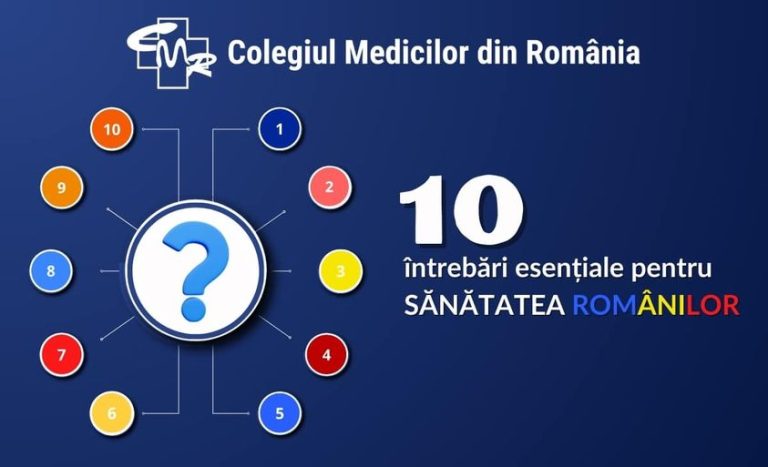 CMR: 10 întrebări esențiale pentru sănătatea românilor, adresate public candidaților la Parlament și la funcția de Președinte al României
