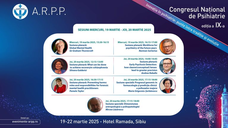 Peste 1.000 de specialiști din țară și străinătate participă la Congresul Național de Psihiatrie 2025, la Sibiu