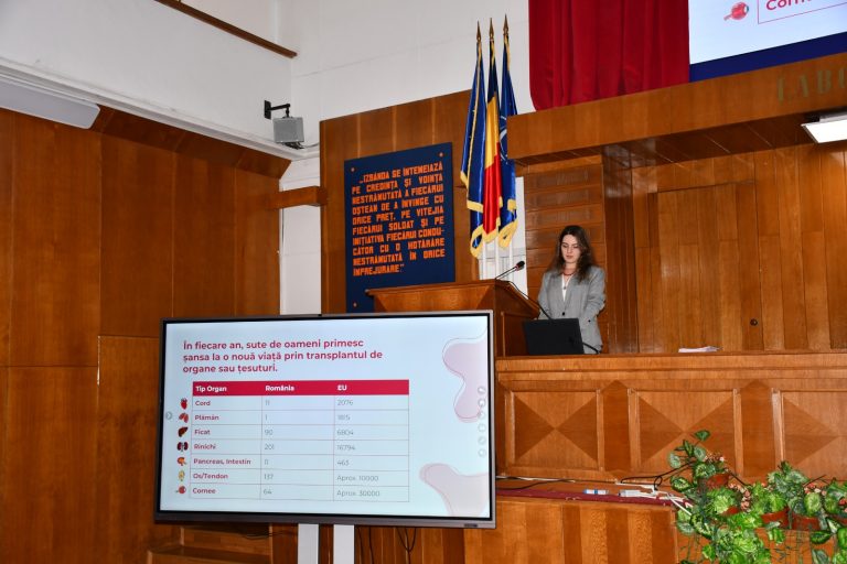 Informații medicale despre donarea de organe, prezentate la Universitatea de Apărare