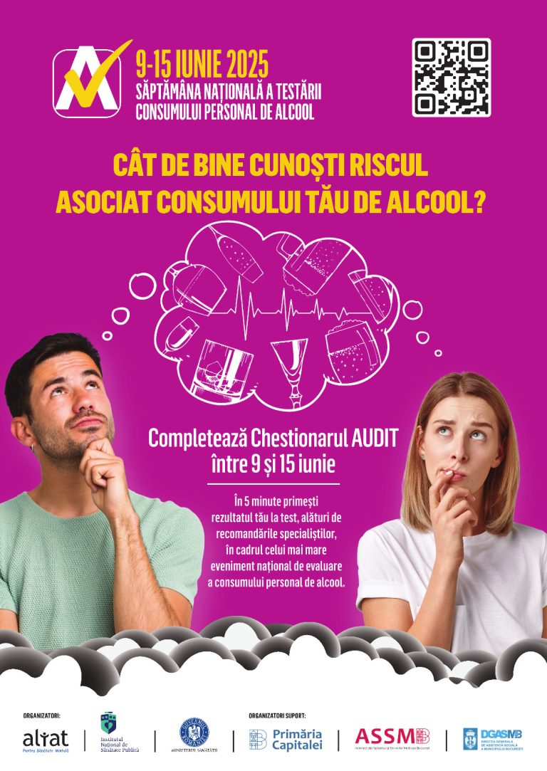 ASSMB încurajează folosirea testului AUDIT pentru depistarea consumului riscant de alcool