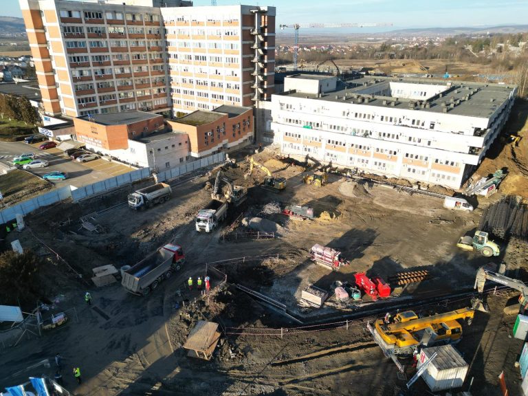Progres rapid la noul Institut de Cardiologie din Târgu Mureș: 60% din construcție finalizată, termen de încheiere 2026