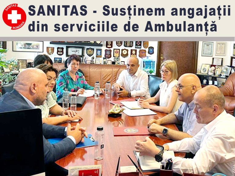 Garanții ferme cerute de SANITAS pentru protejarea personalului în urma teritorializării serviciilor de ambulanță