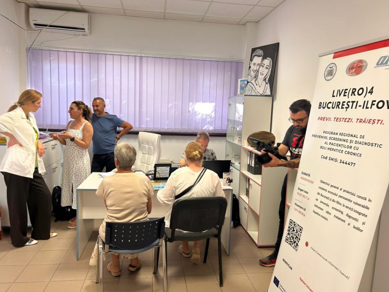 Peste 2.700 de persoane din București și Ilfov au beneficiat de testare gratuită pentru boli hepatice cronice în proiectul LIVE(RO)4-B-IF